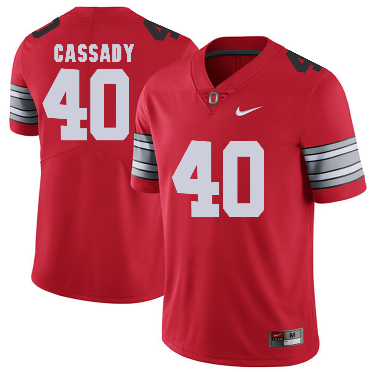 Men Ohio State #40 Cassady Red Customized NCAA Jerseys->->Custom Jersey